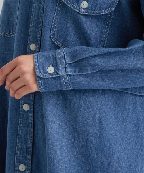 セール 40 Off 別注 リー Sc Lee Glr デニム シャツ ワンピース グリーンレーベルリラクシング Green Label Relaxing Magaseek