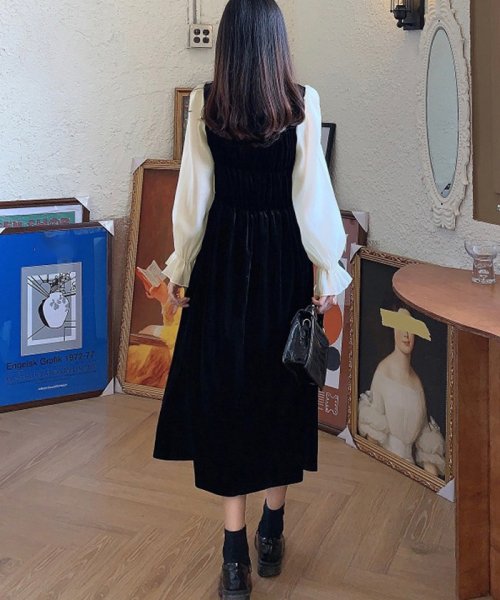 ロングワンピース レディース 異素材切替 べロアワンピース 長袖 スクエアネックワンピース 韓国風 Aラインワンピ 春秋 ミニミニストア Miniministore Magaseek ロングワンピース レディース 異素材切替 べロアワンピース 長袖 スクエアネックワンピース 韓国風 Aラインワンピ 春秋 ミニミニストア Miniministore Magaseek