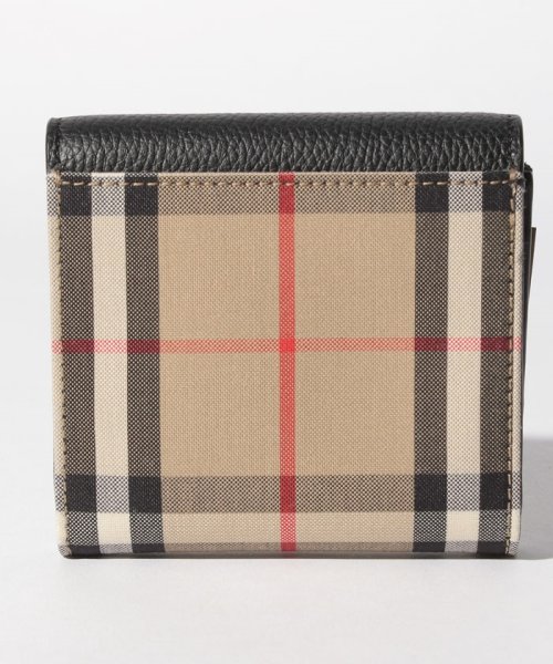 BURBERRY(バーバリー)/【BURBERRY】Vintage Check & Grainy Leather Folding Wallet 三つ折り財布 バーバリー 802611/img02