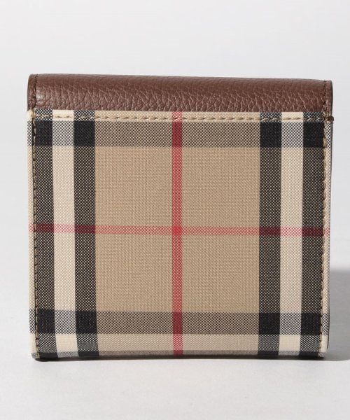BURBERRY(バーバリー)/【BURBERRY】Vintage Check & Grainy Leather Folding Wallet 三つ折り財布 バーバリー 8026116/img02