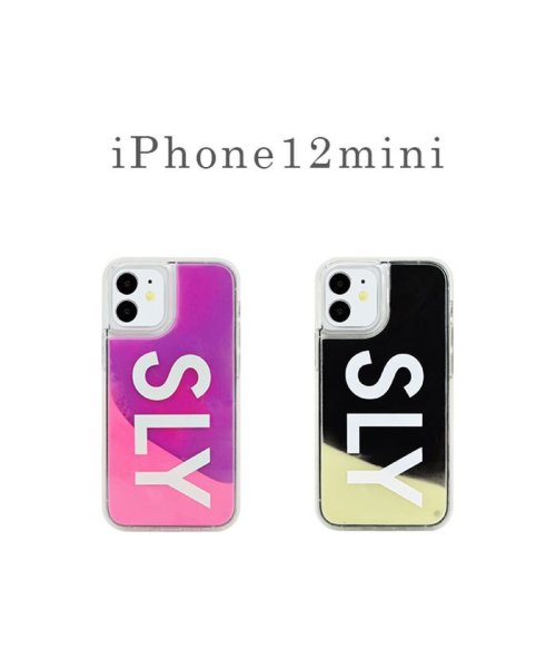 SLY(スライ)/iphone ケース iphone12mini スマホケース iPhone 12 mini スライ SLY ネオンサンドケース logo アイフォンケース/img01