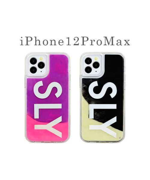 SLY(スライ)/iphoneケース iPhone12promax アイフォンケース iPhone12ProMax スライ SLY ネオンサンドケース スマホケース/img01