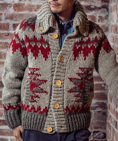 ペルー製 チマヨ カーディガン カーディガン カウチンセーター メンズ 男性 ワラワラ Wara Wara Magaseek