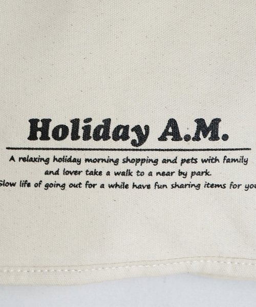 Holiday A.M.(ホリデーエーエム)/バッグ ショルダーバッグ スクエア 四角 トートバッグ レディース 2WAY キャンバス 帆布 HolidayA.M./img11