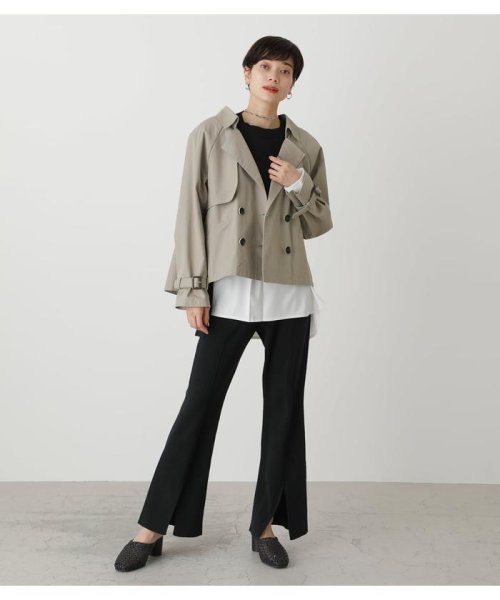 AZUL by moussy(アズールバイマウジー)/FLARE SHORT TRENCH COAT/img12