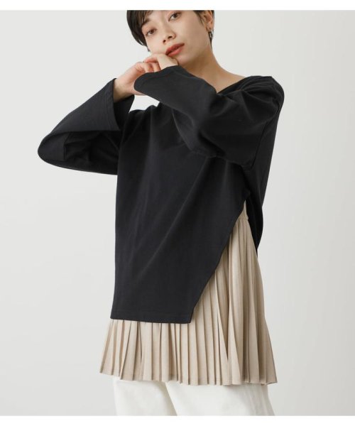 AZUL by moussy(アズールバイマウジー)/LAYER PLEATS COMBI TOPS/img11