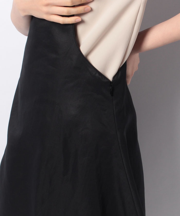 【ATON(エイトン)】 ワンショルダーワンピース