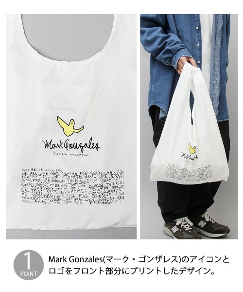 AMS SELECT(エーエムエスセレクト)/【Mark Gonzales/マークゴンザレス】ソフトナイロンエコバッグ/パッカブルトート/img02