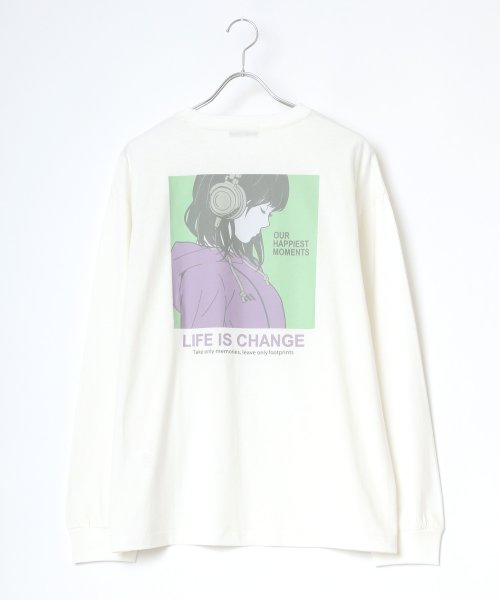 LAZAR(ラザル)/【Lazar】バックプリント イラスト グラフィック ビッグシルエット ロングスリーブTシャツ メンズ レディース 長袖 Tシャツ/img07