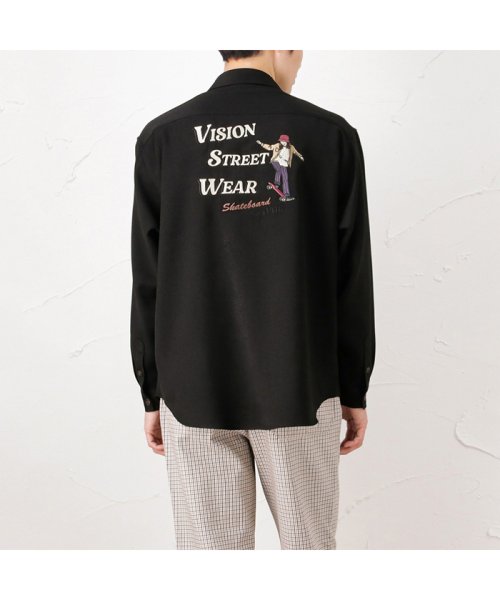 MAC HOUSE(men)(マックハウス（メンズ）)/VISION STREET WEAR ヴィジョンストリートウェア スケボーイラスト刺繍シャツ 1305013Z/img03