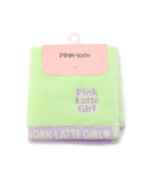 PINK-latte(ピンク　ラテ)/ロゴ刺しゅうミニタオル/img01