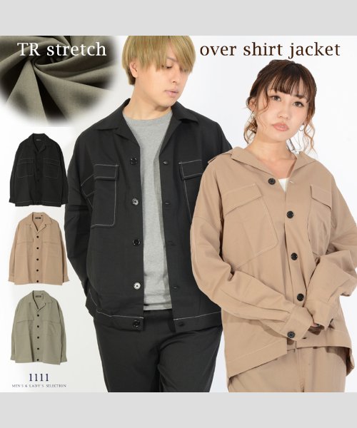 1111clothing(ワンフォークロージング)/ジャケット メンズ レディース ビッグシルエット シャツ メンズ レディース シャツジャケット メンズ レディース オーバーサイズ シャツ メンズ レディース /img01