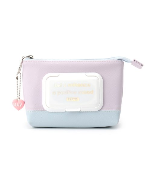 クーポン 配色ウエットティッシュ マスクポーチ ピンク ラテ Pink Latte Magaseek