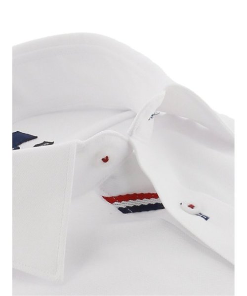 TAKA-Q(タカキュー)/ノーアイロンストレッチ スリムフィットワイドカラー長袖ニットシャツ/img01