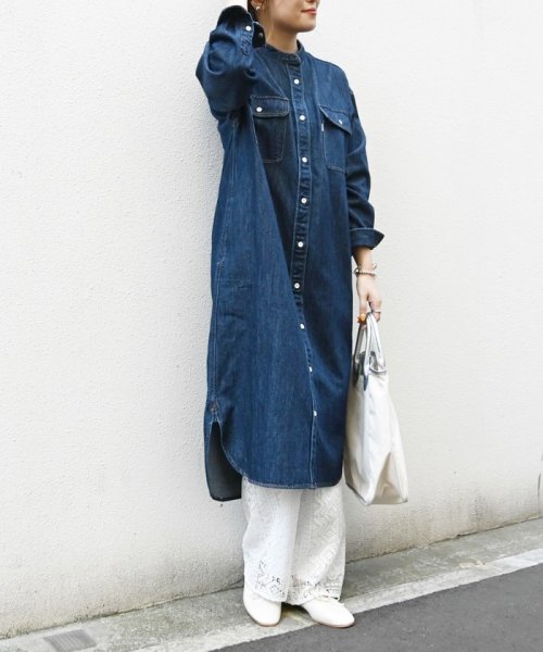 SHIPS any WOMEN(シップス　エニィ　ウィメン)/SHIPS any: バンドカラー デニム シャツワンピース［SHIPS any DENIM］/img27