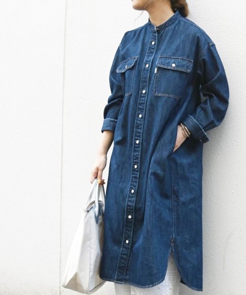 SHIPS any WOMEN(シップス　エニィ　ウィメン)/SHIPS any: バンドカラー デニム シャツワンピース［SHIPS any DENIM］/img28