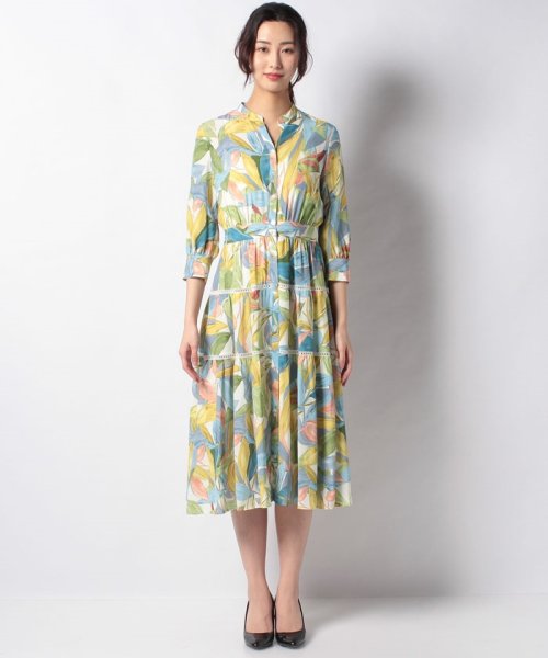 セール ペイズリーフプリントフレアシャツワンピース アナイ Anayi Magaseek