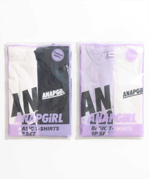 ANAP　GiRL(アナップガール)/ビッグロゴ&スモールロゴTシャツ2枚セット/img15