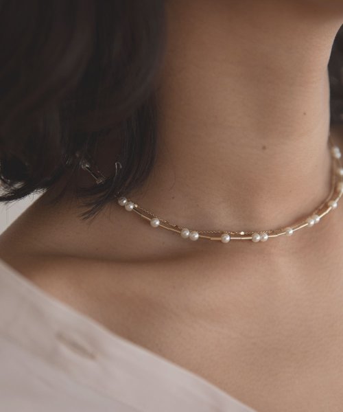 marjour(マージュール)/PEARL DOUBLE NECKLACE/img01