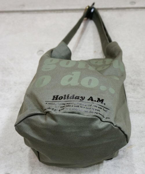 Holiday A.M.(ホリデーエーエム)/バッグ ショルダーバッグ エコバッグ レディース メンズ キャンバス 帆布 ロゴ HolidayA.M./img15