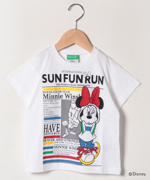 BENETTON (UNITED COLORS OF BENETTON GIRLS)(ユナイテッド　カラーズ　オブ　ベネトン　ガールズ)/【ディズニー(Disney)コラボ】ミニーマウスTシャツ・カットソー/img01