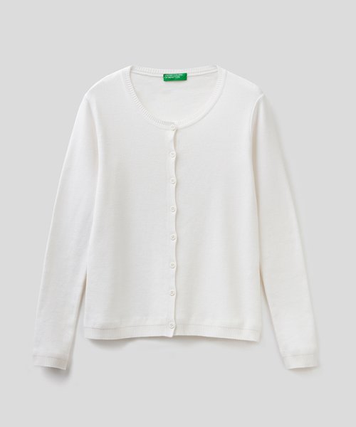 BENETTON (women)(ベネトン（レディース）)/コットンクルーネックニットカーディガン/img12