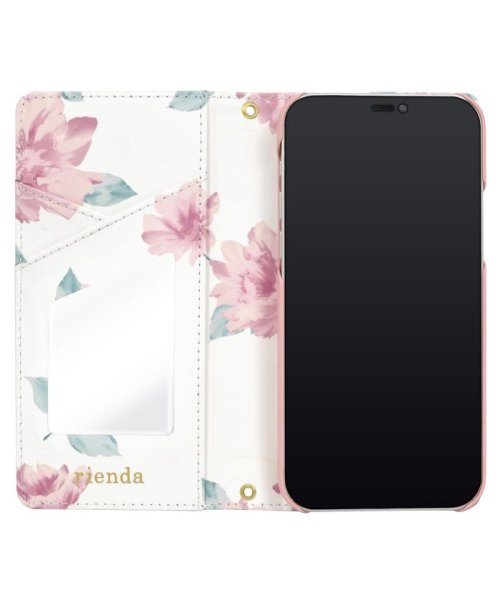 rienda(リエンダ)/iphone ケース iPhone12mini リエンダ rienda プリント手帳 Lace Flower iphone12mini スマホケース/img02