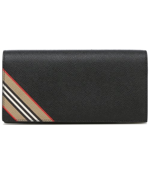 セール バーバリー 長財布 キャベンディッシュ アイコンストライプ ブラック メンズ Burberry A11 バーバリー Burberry Magaseek