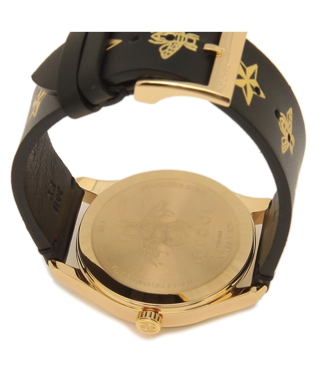 グッチ 腕時計 レディース メンズG－TIMELESS G－タイムレス 38MM GUCCI YA1264055 ブラック ゴールド