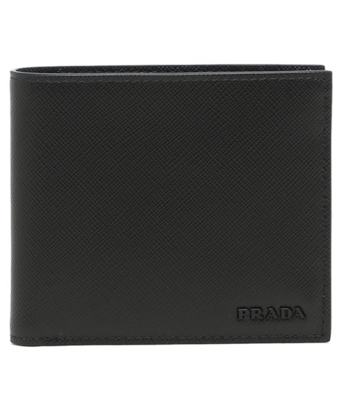 セール プラダ 二つ折り財布 サフィアーノマルチカラー ブラック メンズ Prada 2mo513 Zlp F0002 プラダ Prada Magaseek