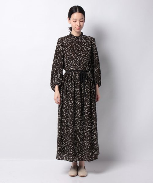 Loulou Willoughby デシンドットギャザースリーブワンピース アルアバイル Allureville Magaseek