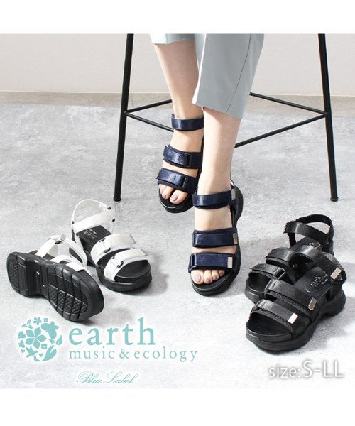 セール アースミュージックアンドエコロジーブルーレーベル Earth Music Ecology Bluelabel アースミュージック エコロジー スポーツダッドサンダル 靴 レディース 厚底 スポサン おしゃれ Earth Music Ecology Bluelabel S Magaseek