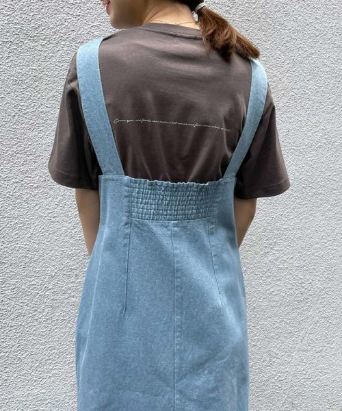 セール 70 Off 秋まで使える アップサイクルデニムワンピース マドモアゼル ロペ Mademoiselle Rope Magaseek