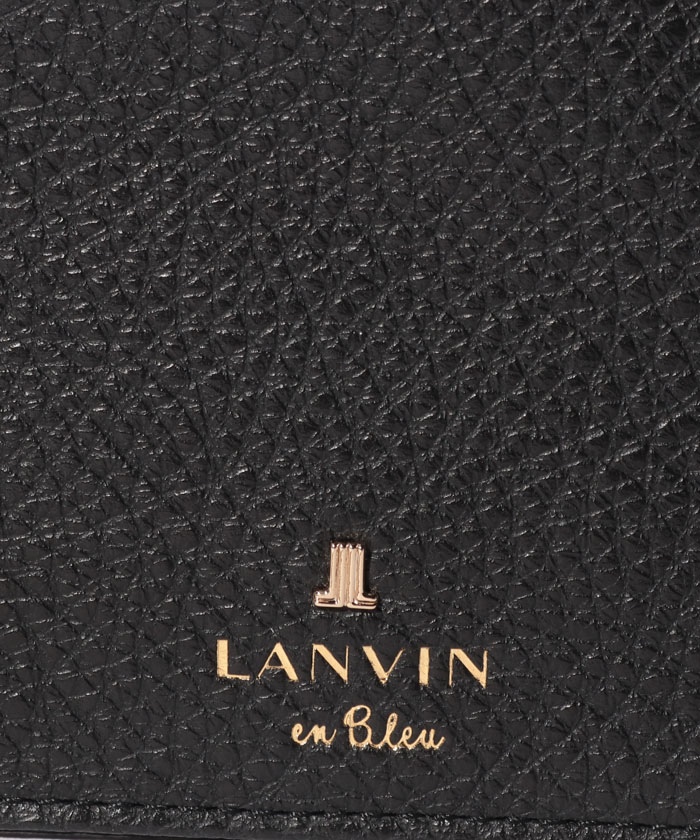 国内即発【LANVIN】メラニー リール付きレザーパスケース LANVIN en Bleu ランバンオンブルー パスケース リール付き 本革