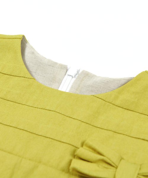 BeBe(ベベ)/胸 リボン 付き ナチュラル シャンブレー ツイル ドレス（90～150cm）/img19