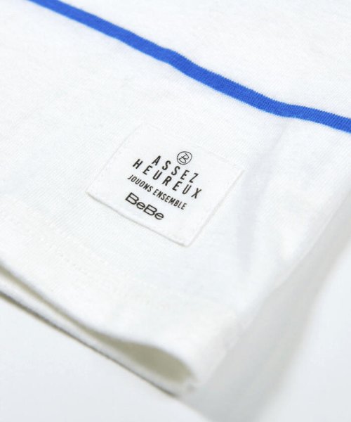 BeBe(ベベ)/ダンガリー 衿 パネルボーダー ポロシャツ（100～150cm）/img12