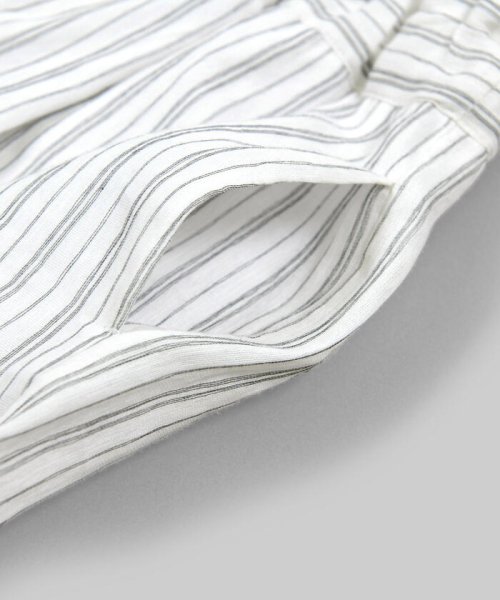 BeBe(ベベ)/スカラップ 刺繍 ナチュラル ストライプ ワイド パンツ（90～150cm）/img14