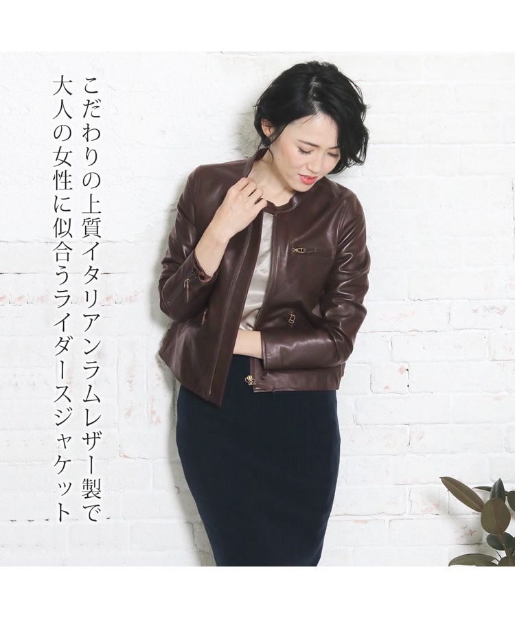 値下げ❣️【⠀パリで購入！】JAYLOUCY☆お洒落なラムレザージャケット☆XL