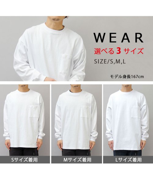 Goodwear(グッドウェア)/Goodwear グッドウェア USAコットン 袖リブ ポケット付き ロングスリーブTシャツ ロンT 長袖 スーパービッグシルエット オーバーサイズ/img08