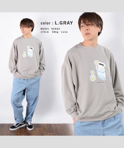 1111clothing(ワンフォークロージング)/◆フラワーシガレット ビッグトレーナー◆ ビッグシルエット トレーナー メンズ オーバーサイズ トレーナー レディース スウェット 大きいサイズ ビッグトレーナ/img11