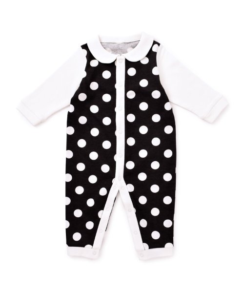 baby COLORFUL CANDY STYLE(ベビーカラフルキャンディスタイル)/カバーオール・ロンパース　polka dot large(black)/img01
