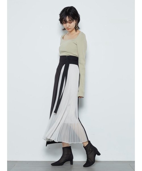 アシメスイッチングタイトスカート スナイデル Snidel Magaseek