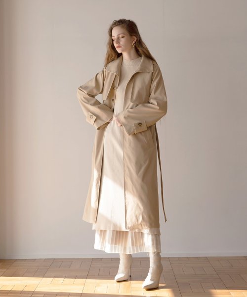 MIELI INVARIANT(ミエリ インヴァリアント)/Soutien Collar Tuck Coat/img05