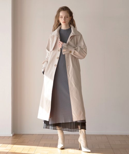 MIELI INVARIANT(ミエリ インヴァリアント)/Soutien Collar Tuck Coat/img27