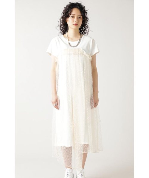 レースレイヤードカットソーワンピース ローズバッド Rose Bud Magaseek