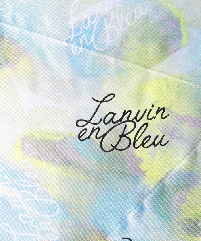 LANVIN en Bleu(ランバン オン ブルー)晴雨兼用折りたたみ日傘 箔 ...