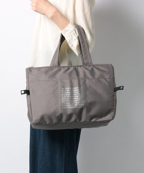 スクエアロゴ柄保冷バスケットバッグ アフタヌーンティー リビング Afternoon Tea Living Magaseek