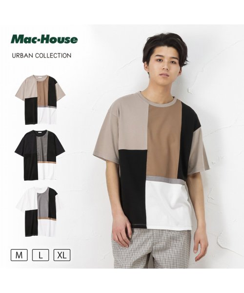 MAC HOUSE(men)(マックハウス（メンズ）)/URBAN COLLECTION アーバンコレクション ポンチ切替クルーTシャツ MC18421T/img02