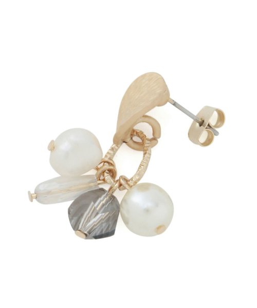 カーブメタルトップマルチビーズピアス Vyasa Com