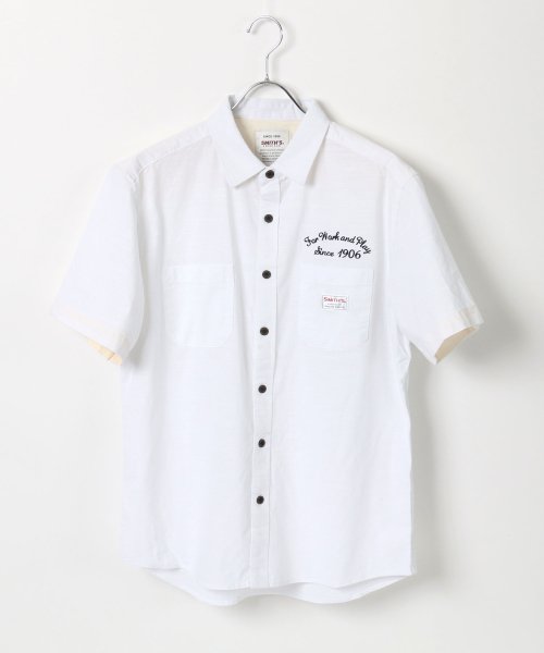 LAZAR(ラザル)/【Lazar】SMITH'S AMERICAN/スミスアメリカン シャンブレー 刺繍 半袖ワークシャツ/img15